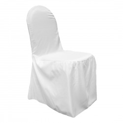 Satin Banquet Chair Cover White