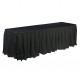Polyester Table Skirt 17' Long Black
