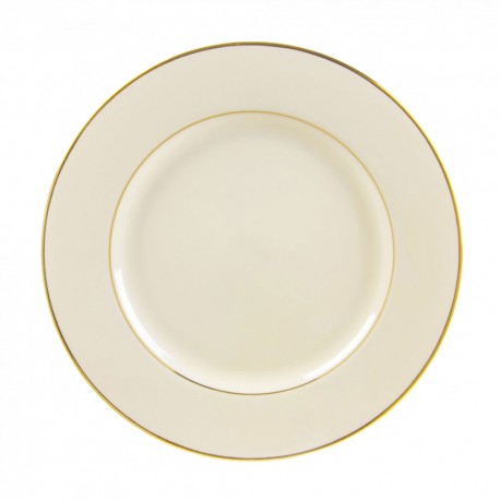 Ivory China with Gold Band Dinner Plate 10 ¼”