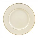 Ivory Dinner Plate 10 ¼” with Gold Band