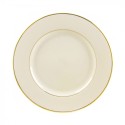 Ivory Lunch Plate 9 ¼” with Gold Band